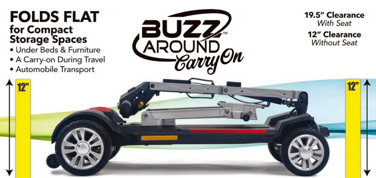 Buzzaround LT 4-Wheel Mobility Scooter with Micro Turn Technology (GB108B) by Golden Technologies