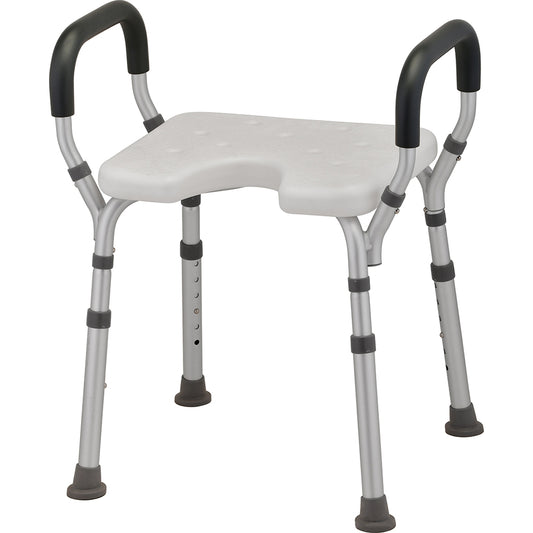 BATH SEAT W/ARMS & CUTOUT