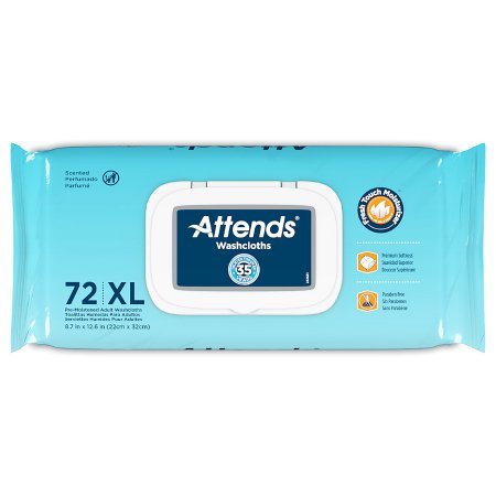ATTENDS WASHCLOTHS XL 72PK #WCCP1000