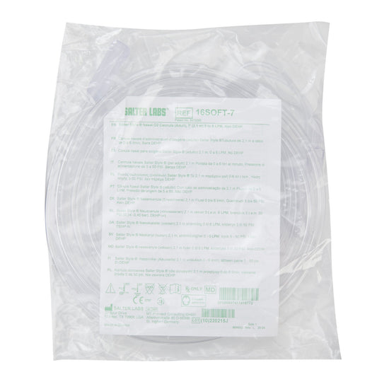 Adult Nasal Cannula - Curved Prong, Non-Flared Tip, 7 ft by McKesson